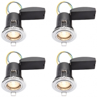 Wickes  Wickes Chrome LED Premium Fire Rated Downlight - 6W - Pack o