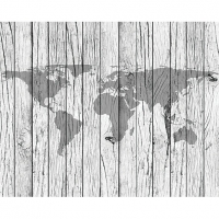 Wickes  ohpopsi World Map Timber Wall Mural - L 3m (W) x 2.4m (H)