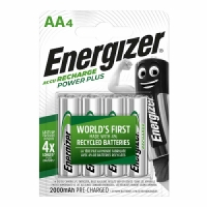 Energizer 2000mAH 1.2V NiMH Rechargeable AA Batte ries 4 pac £8.00