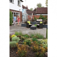 Wickes  Marshalls Indian Sandstone Riven Grey Mixed Size Paving - 15