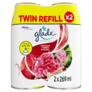 Glade Automatic Spray Twin Refill Cherry & Peony Air Freshen £4.00
