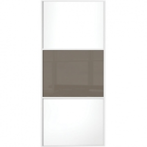 Wickes Sliding Wardrobe Door Wideline White Panel & Cappucci £140.00