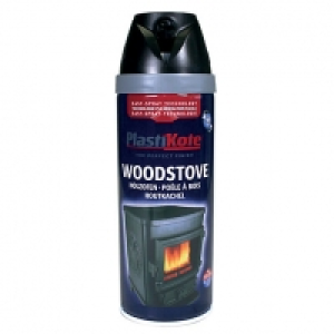 Plastikote Woodstove Twist & Spray Paint - Black 400ml £8.50