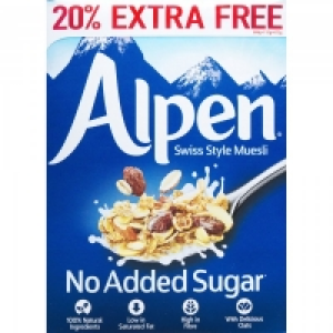 Alpen No Added Sugar 20% Extra Free 672g £1.99