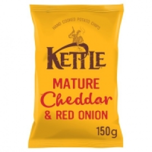 Tesco  Kettle Chips Mature Cheddar & Red Onion 150G