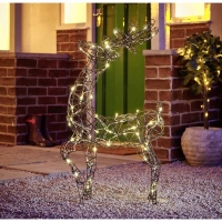 Wilko  Wilko Large Rattan Reindeer Christmas Light
