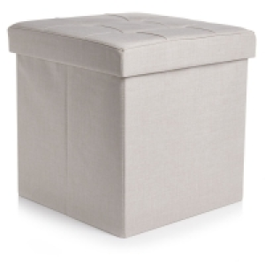 Wilko 40 x 40cm Cream Faux Linen Storage Cube £11.00