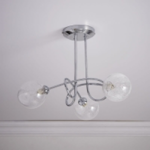 Wilko  Wilko Sorrento 3 Arm Metal Ceiling Light with Crackle Effect