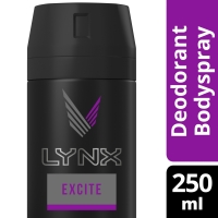 Wilko  Lynx XXL Excite 48 Hour Fresh Deodorant & Bodyspray 250ml