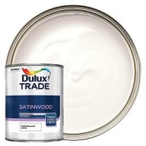 Dulux Trade Satinwood Paint - Pure Brilliant White 1L £18.00