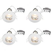 Wickes  Wickes Chrome LED IP65 Downlight - 4W - Pack of 4