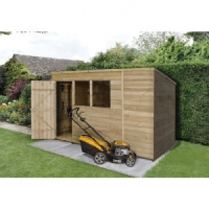 Forest Garden 10 x 6 ft Pent Overlap Pressure Treated Shed w £636.00