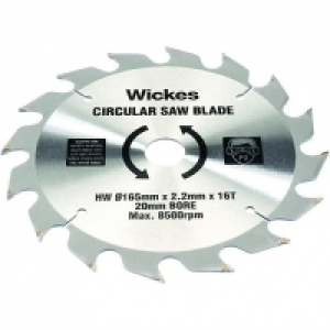 Wickes 16 Teeth Coarse Cut Circular Saw Blade - 165 x 20mm £9.00