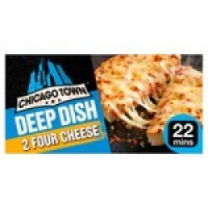 Morrisons  Chicago Town 2 Deep Dish Four Cheese Pizzas 2 x 155g 					