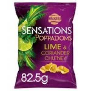 Walkers Sensations Poppadoms Lime & Coriander Chutney