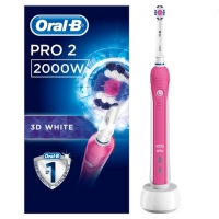 Tesco  Oral-B Pro 2000 Crossaction Pink Electric Toothbrush