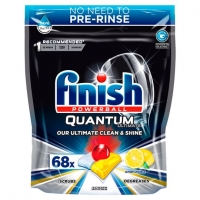Tesco  Finish Quantum Ultimate Lemon 68 Tab Dishwasher 850G