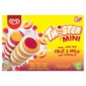 Twister Mini Raspberry & Peach Ice Lollies