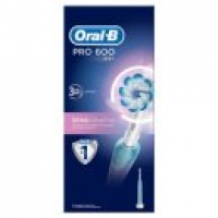 Asda Oral B Pro 600 Sensi-Clean Electric Toothbrush Powered By Braun