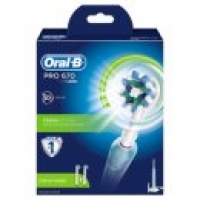 Asda Oral B PRO 670 3D Cross Action Rechargeable Electric Toothbrush Plu