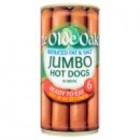 Asda Ye Olde Oak 6 Reduced Fat & Salt Jumbo Hot Dogs in Brine