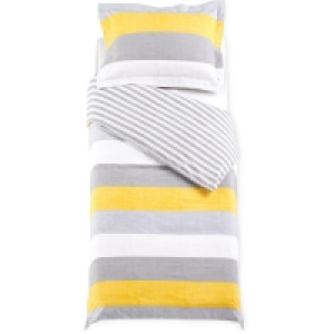 Aldi  Non-Iron Single Duvet Wide Stripe