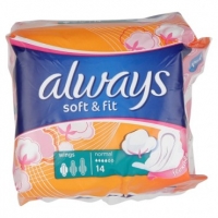 Poundland  Always Soft & Fit Normal Towels Plus 14 Pack