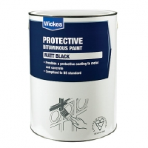 Wickes Metal & Concrete Bitumen Paint - Black 5L £23.50