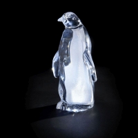 QDStores  LED Ice White Indoor Penguin Decorative Ornament Light Batte