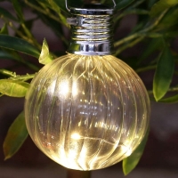 QDStores  Bright Garden Solar Glass Bulb Light - Clear