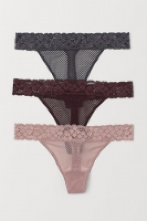  3-pack lace thong briefs £6.00