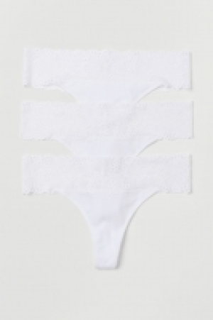  3-pack cotton thong briefs £4.50