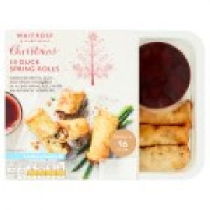 Waitrose  Waitrose Christmas 10 Duck Spring Rolls