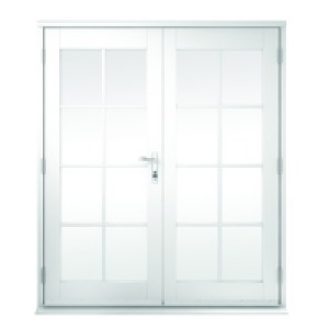Wickes Coniston Georgian Bar Softwood French Doors White 5ft