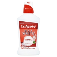 Wilko  Colgate Mouthwash Max White One Sensational Mint 500ml