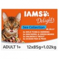 Asda Iams Delights Sea Collection in Jelly Adult Cat Food Pouches