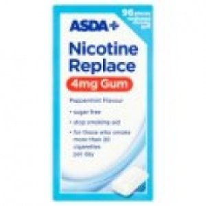 Asda Nicotine Replace 4mg Gum Peppermint Flavour