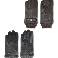 Aldi  Avenue Mens Rib Cuff Leather Gloves