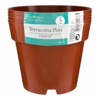 Poundland  5 Pack Terracotta Pots