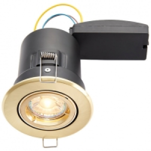 Wickes Brushed Gold LED Premium Fire Rated Tilt Downlight -  &pound;12.00