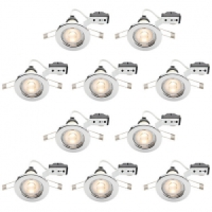 Wickes Chrome Finish LED Downlight - 4.8W - Pack of 10 &pound;10.00