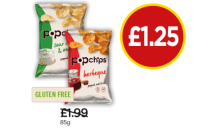 Budgens  Popchips Sour Cream & Onion, Popchips Barbeque