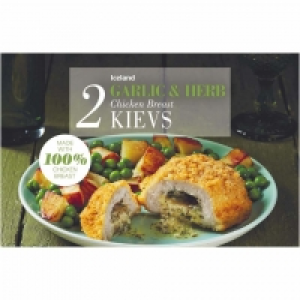 Iceland  Iceland 2 Garlic & Herb Chicken Breast Kievs 250g