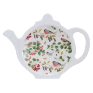 Partridges Coleshill Design Melamine Teabag Tidy, Winter Birds, M27