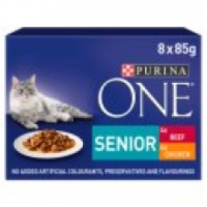 Purina One Chicken & Beef in Gravy Senior Cat Food Pouches
