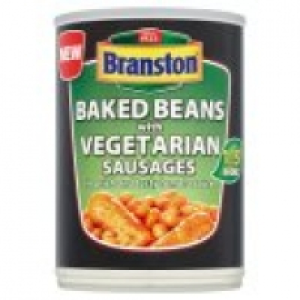 Branston Baked Beans with Vegetarian Sausages in a Rich and Tasty Tom
