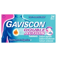 Wilko  Gaviscon Double Action Heartburn and Indigestion Tablets 24 