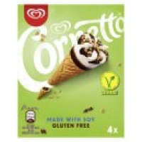 Asda Cornetto Made with Soy and Gluten Free 4 Ice Cream Cones