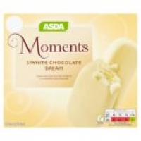 Asda Asda 3 Moments White Chocolate Ice Creams