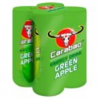 Asda Carabao Energy Drink Green Apple Cans
